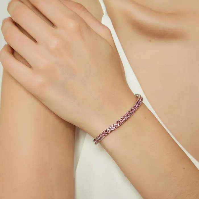 Bracelets BERRICLE Bar CZ Tennis Bracelet in Sterling Silver 49