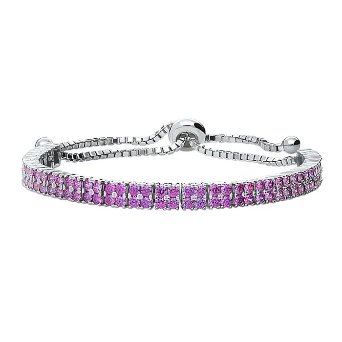 Bracelets BERRICLE Bar CZ Tennis Bracelet in Sterling Silver 49