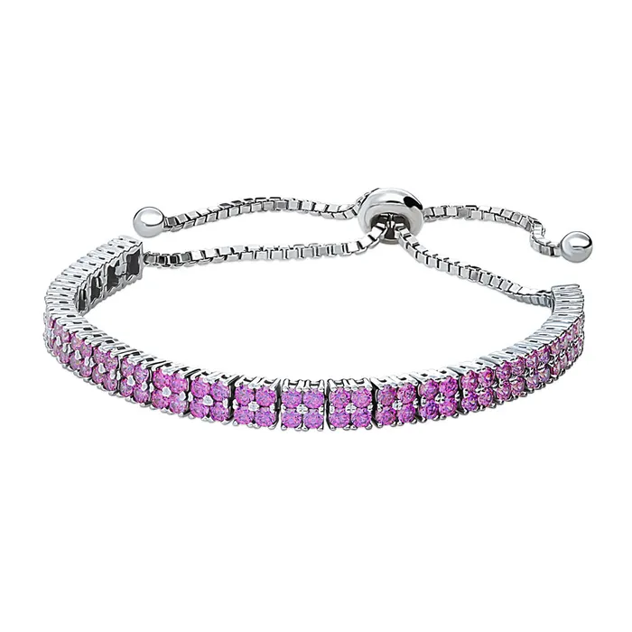 Bracelets BERRICLE Bar CZ Tennis Bracelet in Sterling Silver 49