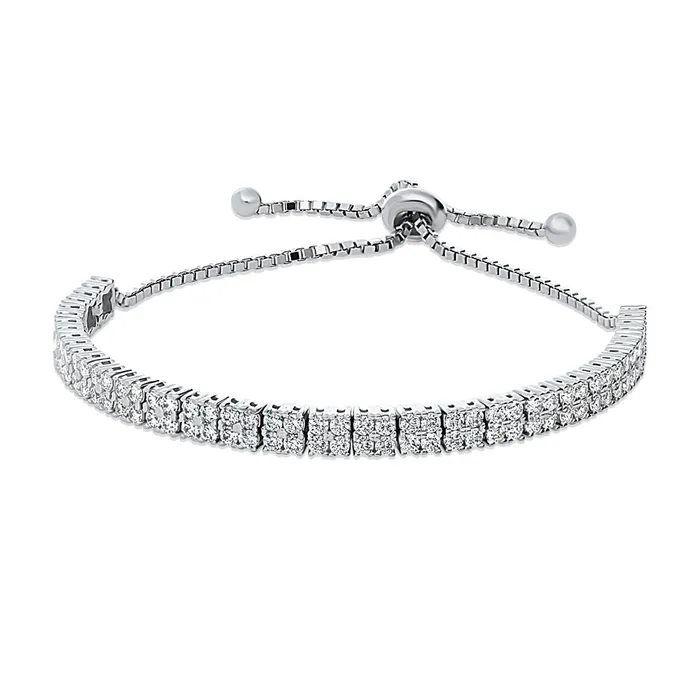 Bracelets BERRICLE Bar CZ Tennis Bracelet in Sterling Silver 49