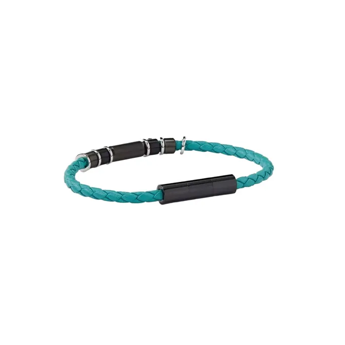 Bracelets Cerruti Cerruti 1881 Gents Black and Turquoise Bracelet with Magnetic Clasp Bracelets Cerruti Cerruti 1881 Gents Black and Turquoise Bracelet with Magnetic Clasp