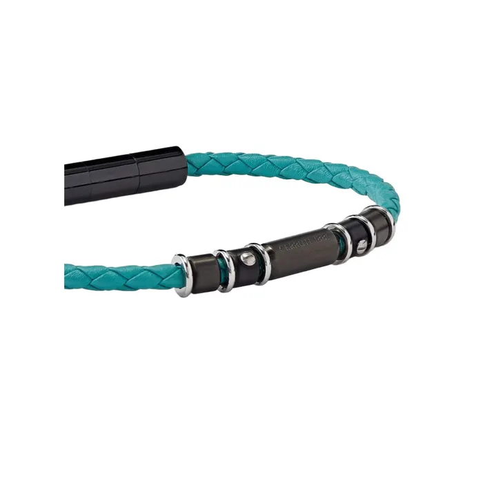 Bracelets Cerruti Cerruti 1881 Gents Black and Turquoise Bracelet with Magnetic Clasp