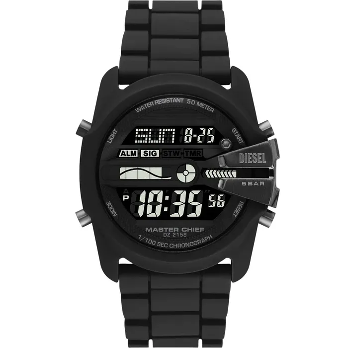 Bracelets Diesel Diesel Master Chief Gents Digital Black Dial Black Silicon Bracelet Watch Bracelets Diesel Diesel Master Chief Gents Digital Black Dial Black Silicon Bracelet Watch