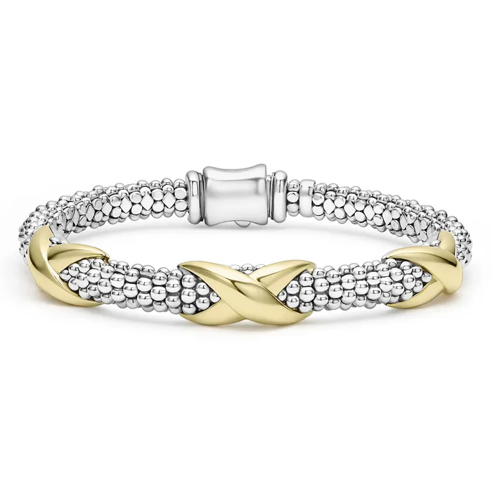Bracelets LAGOS Embrace Three Station X Caviar Bracelet 6mm