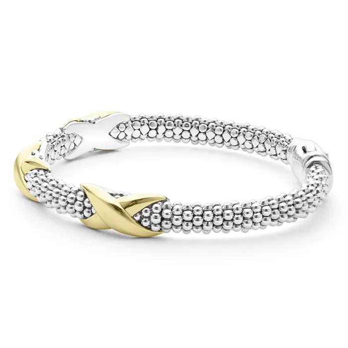 Bracelets LAGOS Embrace Three Station X Caviar Bracelet 6mm Bracelets LAGOS Embrace Three Station X Caviar Bracelet 6mm