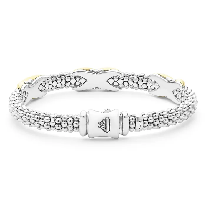 Bracelets LAGOS Embrace Three Station X Caviar Bracelet 6mm Bracelets LAGOS Embrace Three Station X Caviar Bracelet 6mm