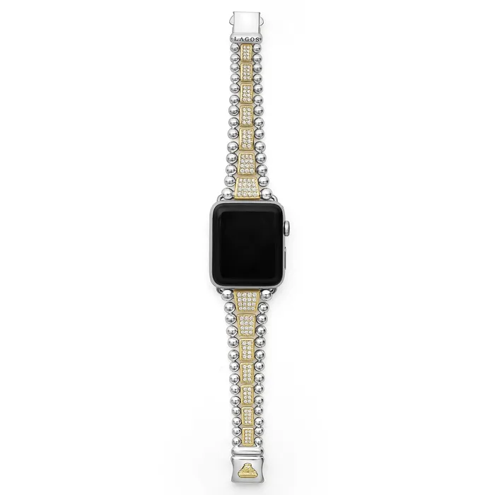 Bracelets LAGOS Smart Caviar 18K Gold and Sterling Silver Full Diamond Watch Bracelet4249mm Bracelets LAGOS Smart Caviar 18K Gold and Sterling Silver Full Diamond Watch Bracelet4249mm