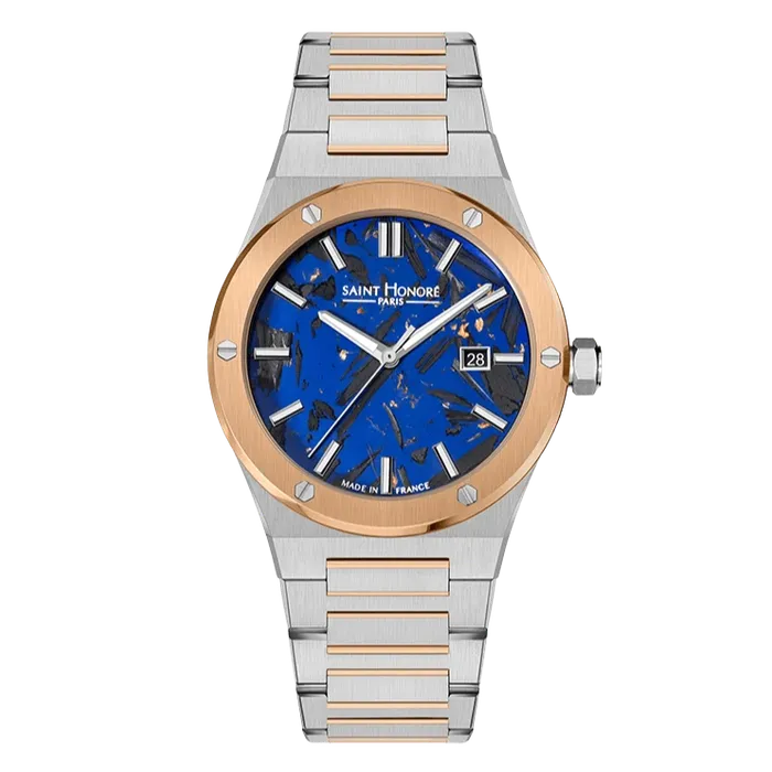 Bracelets Saint Honore Saint Honore New Haussmann Gents Blue Dial Two Tone Stainless Steel Bracelet Watch Bracelets Saint Honore Saint Honore New Haussmann Gents Blue Dial Two Tone Stainless Steel Bracelet Watch