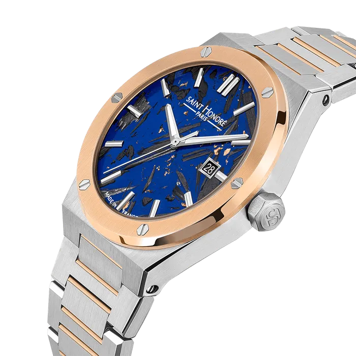 Bracelets Saint Honore Saint Honore New Haussmann Gents Blue Dial Two Tone Stainless Steel Bracelet Watch Bracelets Saint Honore Saint Honore New Haussmann Gents Blue Dial Two Tone Stainless Steel Bracelet Watch