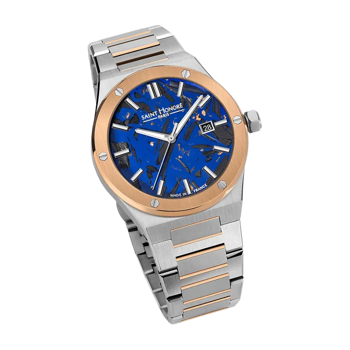 Bracelets Saint Honore Saint Honore New Haussmann Gents Blue Dial Two Tone Stainless Steel Bracelet Watch Bracelets Saint Honore Saint Honore New Haussmann Gents Blue Dial Two Tone Stainless Steel Bracelet Watch