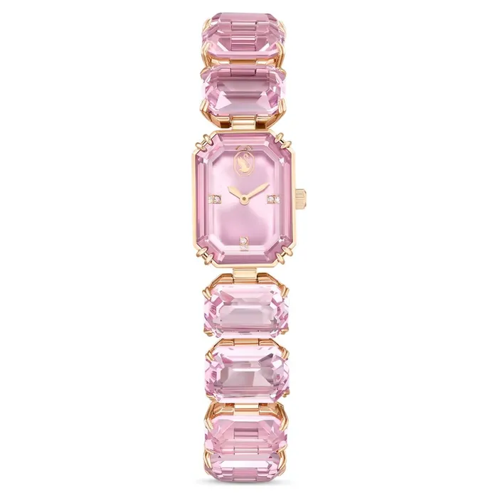 Bracelets Swarovski Swarovski Octagon cut Watch bracelet Pink Rose goldtone finish 23 mm x 17 mm Bracelets Swarovski Swarovski Octagon cut Watch bracelet Pink Rose goldtone finish 23 mm x 17 mm