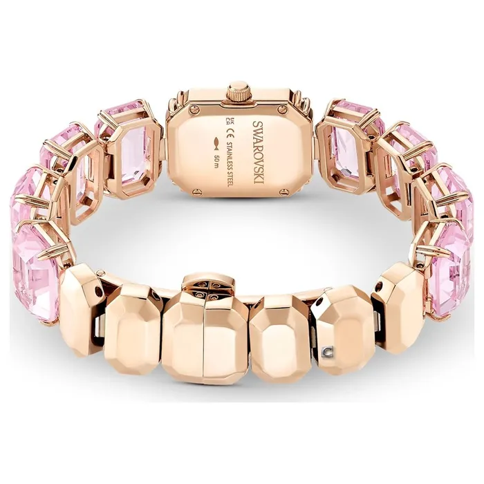 Bracelets Swarovski Swarovski Octagon cut Watch bracelet Pink Rose goldtone finish 23 mm x 17 mm Bracelets Swarovski Swarovski Octagon cut Watch bracelet Pink Rose goldtone finish 23 mm x 17 mm