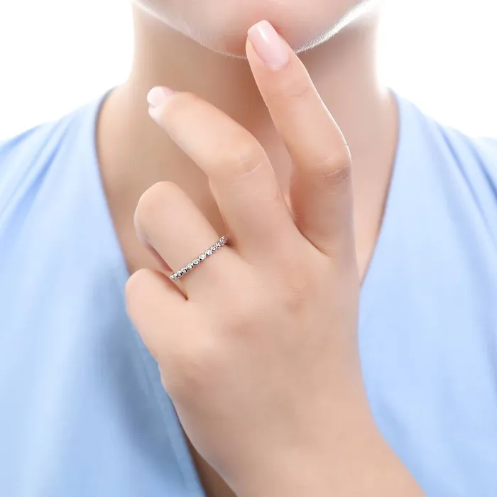 Bubble Bezel CZ Eternity Ring in Sterling Silver BERRICLE Rings