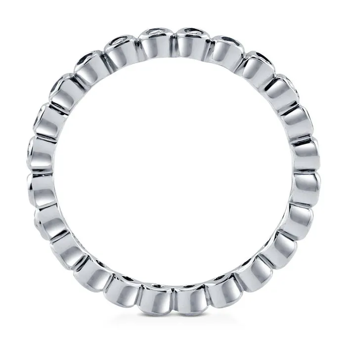 Bubble Bezel CZ Eternity Ring in Sterling Silver BERRICLE Rings