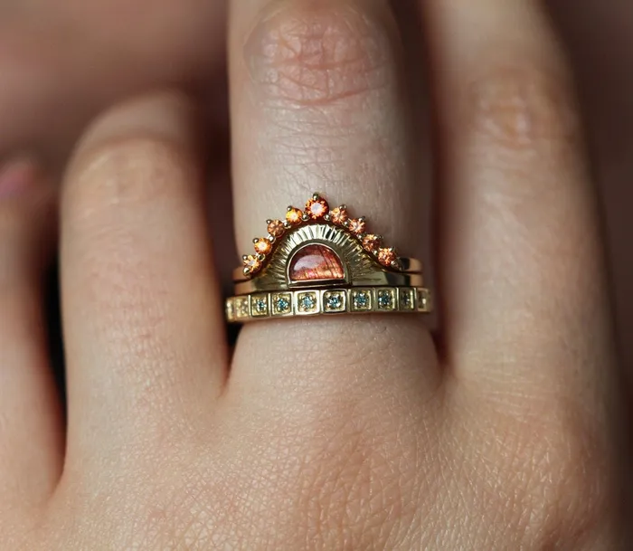 Capucinne Rings Ingrid Opal Ring Set