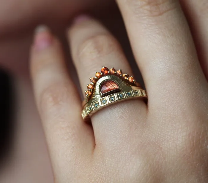Capucinne Rings Ingrid Opal Ring Set