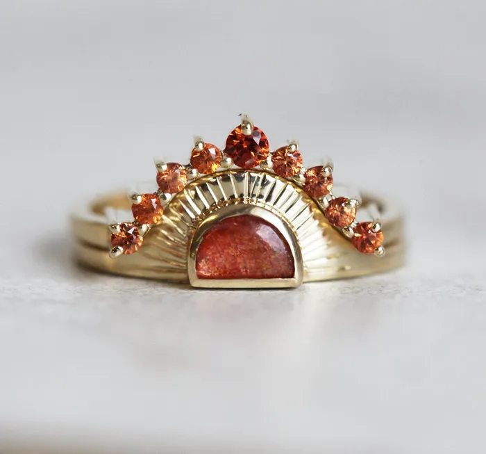 Capucinne Rings Ingrid Opal Ring Set