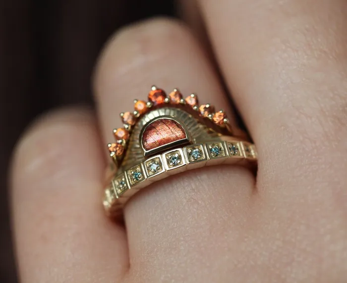 Capucinne Rings Ingrid Opal Ring Set