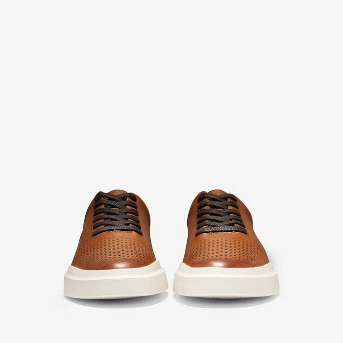 Cole Haan GrandPr Rally Laser Cut Sneaker British Tan Ivory Cole Haan Rings