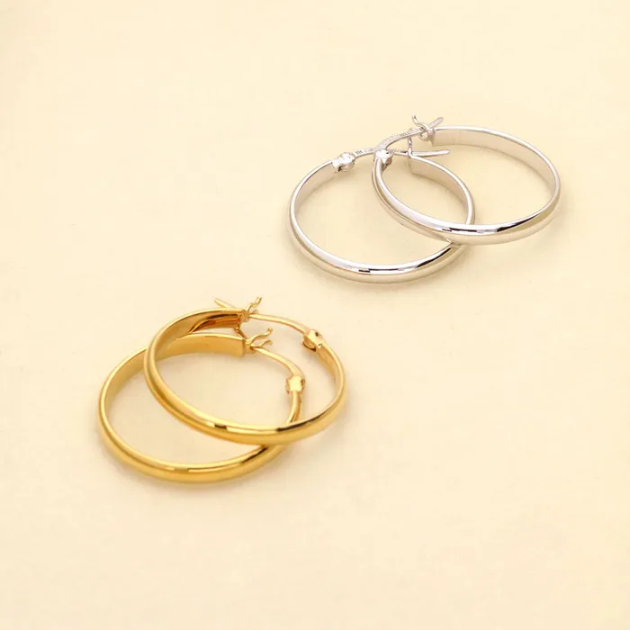 Dome Hoop Earrings in Sterling Silver 2 Pairs BERRICLE Earrings