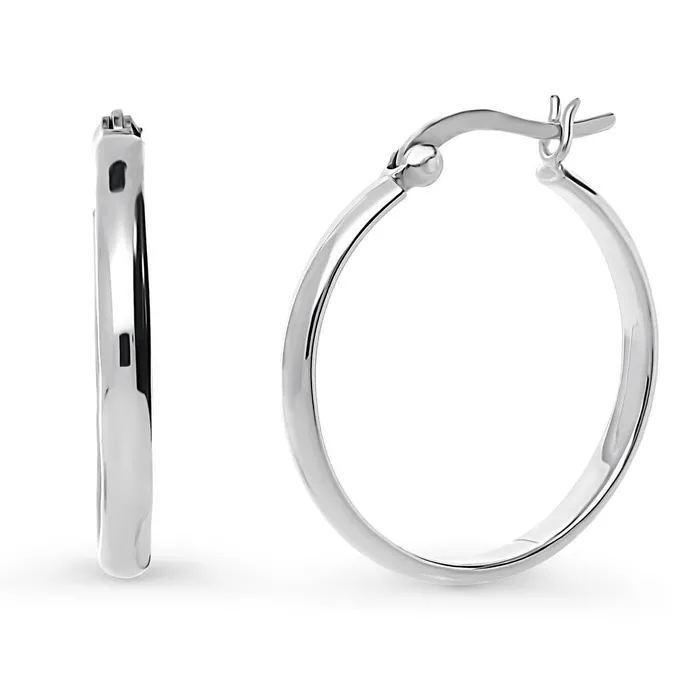 Dome Hoop Earrings in Sterling Silver 2 Pairs BERRICLE Earrings