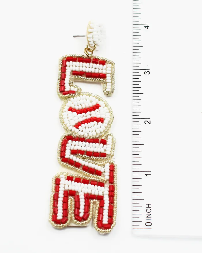 Earrings Baseball LOVE Game Day Earrings 08102023 Earrings Baseball LOVE Game Day Earrings 08102023