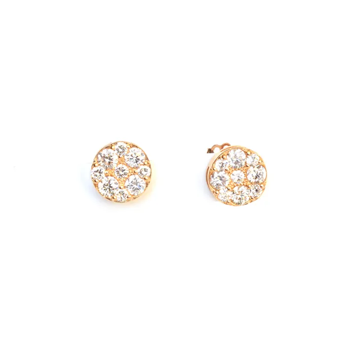 Earrings Ouzounian Jewelry Ouzounian Earring 18 Carat Pink Gold With Round Diamond Earrings Ouzounian Jewelry Ouzounian Earring 18 Carat Pink Gold With Round Diamond