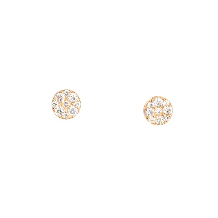 Earrings Ouzounian Jewelry Ouzounian Earring 18 Carat Pink Gold With Round Diamond Earrings Ouzounian Jewelry Ouzounian Earring 18 Carat Pink Gold With Round Diamond