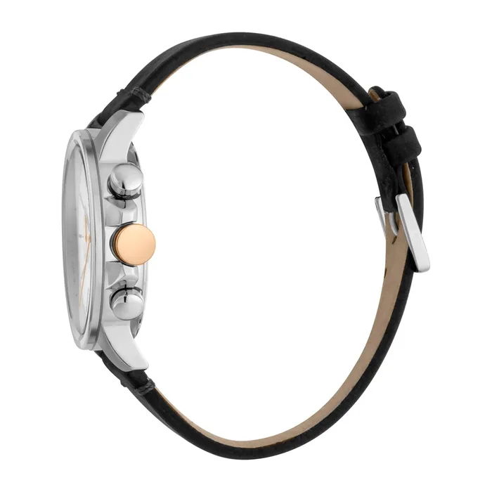 Esprit Watches Esprit Mens Chronograph Watch BlackLeather White Dial With Date Esprit Watches Esprit Mens Chronograph Watch BlackLeather White Dial With Date