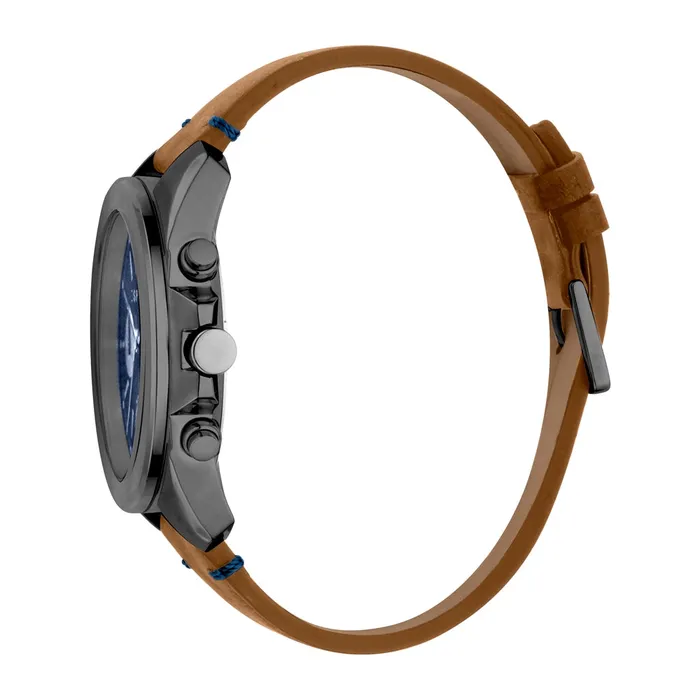Esprit Watches Esprit Mens Watch Brown Leather Strap Gun Metal Case Blue Dial With Date Esprit Watches Esprit Mens Watch Brown Leather Strap Gun Metal Case Blue Dial With Date