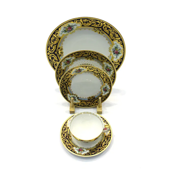 Falken Porzellan Opal Cobalt Gold Dinner Set 95 Pcs Falken porzellan PreStyled Sets Falken Porzellan Opal Cobalt Gold Dinner Set 95 Pcs Falken porzellan PreStyled Sets