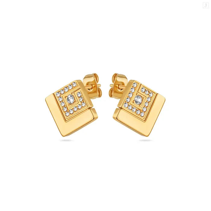 Guy Laroche Guy Laroche Grace Ladies Gold Plated With Crystals Earrings Earrings