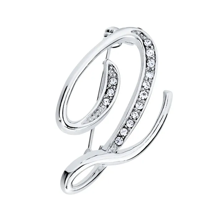 Initial Letter Pin in SilverTone BERRICLE Rings