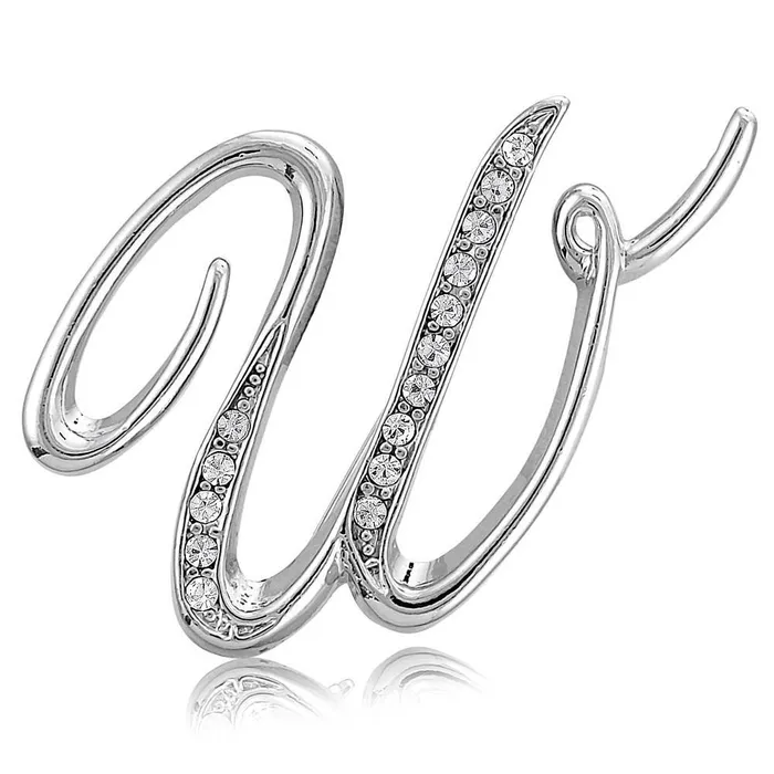 Initial Letter Pin in SilverTone BERRICLE Rings