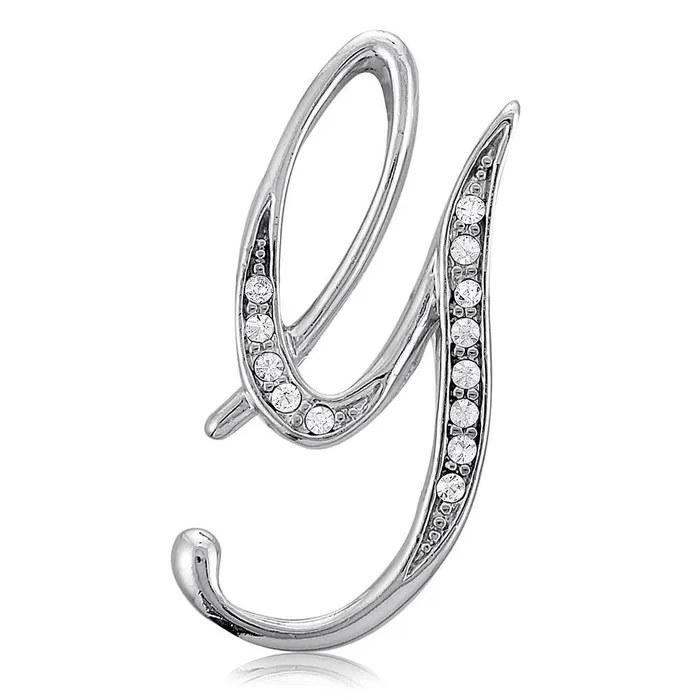 Initial Letter Pin in SilverTone BERRICLE Rings