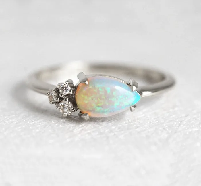 Joan Pear Opal Ring Ready to Ship dreamofopal Rings