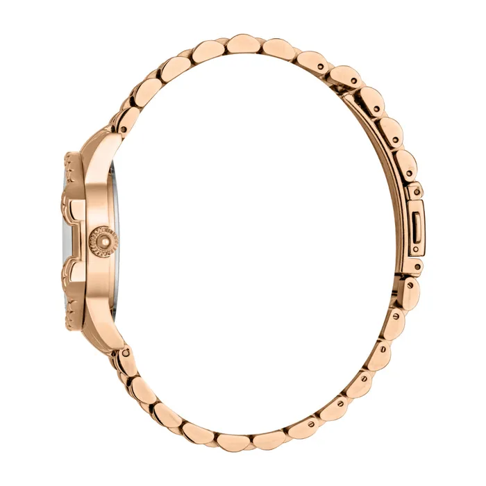 Just Cavalli Womens Rose Gold Watch with Silver Dial and Bracelet Just Cavalli Bracelets