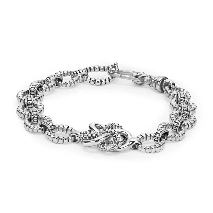 Lagos Bracelets Love Knot Silver Love Knot Link Bracelet