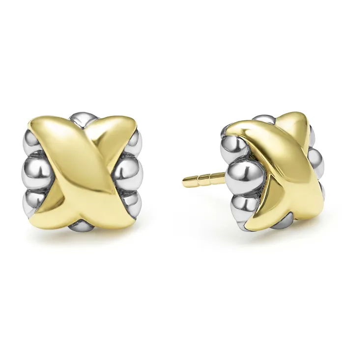 LAGOS Earrings Embrace TwoTone X Stud Earrings