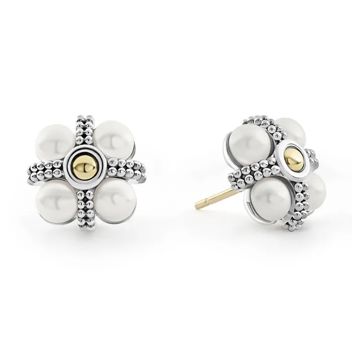 Lagos Earrings Luna Caviar Pearl Stud Earrings