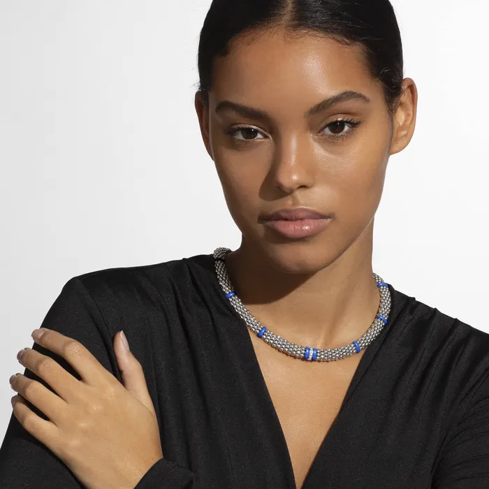 LAGOS Necklaces Blue Caviar Ultramarine Single Station Diamond Caviar Necklace LAGOS Necklaces Blue Caviar Ultramarine Single Station Diamond Caviar Necklace