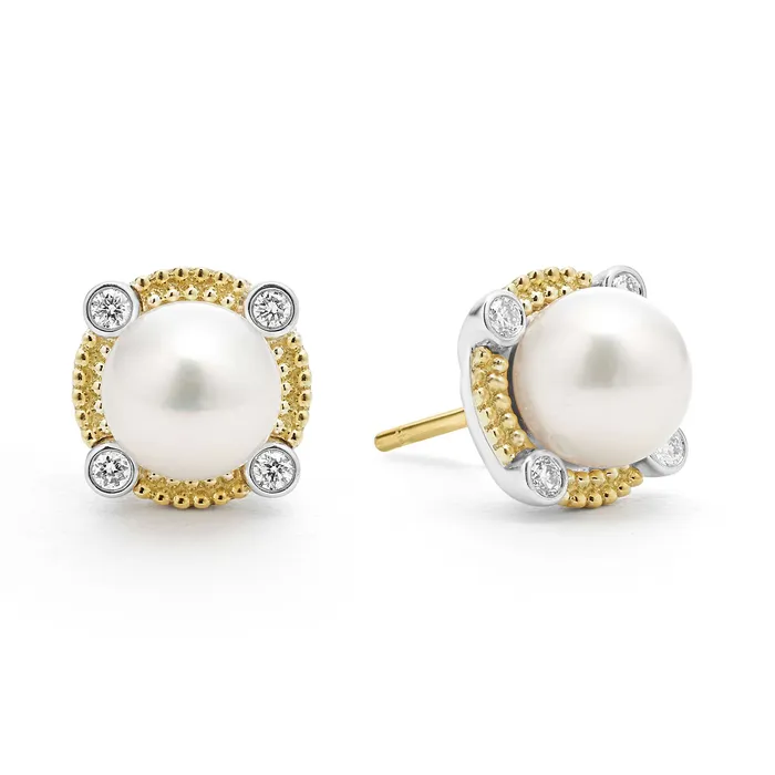 LAGOS Necklaces Luna Pearl Diamond Earring and Necklace Gift Set LAGOS Necklaces Luna Pearl Diamond Earring and Necklace Gift Set