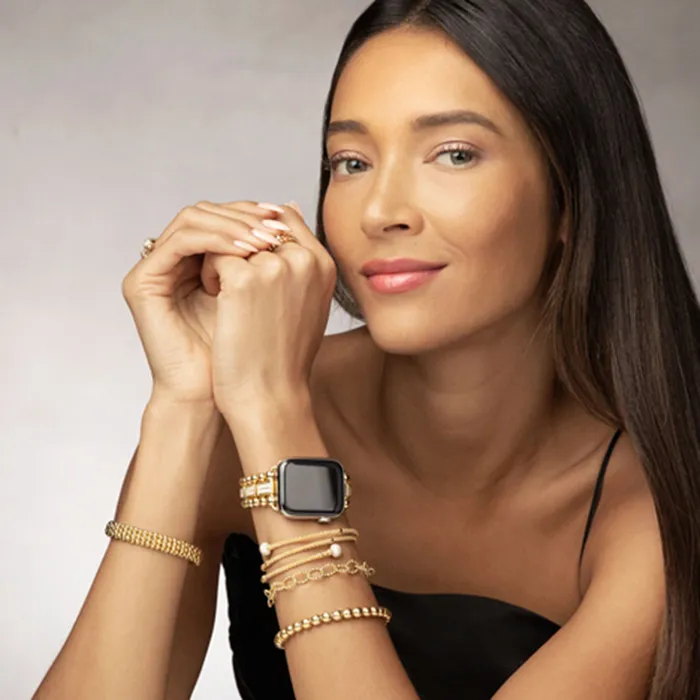 Lagos PreStyled Sets Caviar Gold 18K Gold Wrap Diamond Bracelet Lagos PreStyled Sets Caviar Gold 18K Gold Wrap Diamond Bracelet