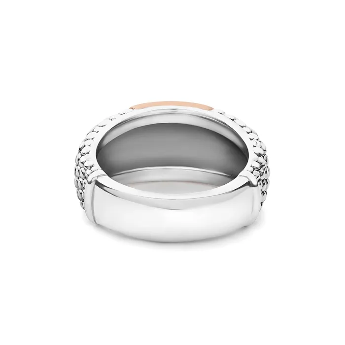 LAGOS Rings High Bar Rose Gold Station Caviar Ring LAGOS Rings High Bar Rose Gold Station Caviar Ring