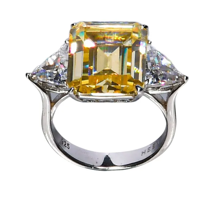 Lara Heems Womens Yellow Square Ring Lara Heems Rings