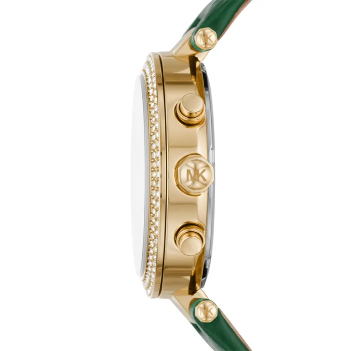Michael Kors Michael Kors Parker Chronograph Green Leather Womens Watch Watches Michael Kors Michael Kors Parker Chronograph Green Leather Womens Watch Watches