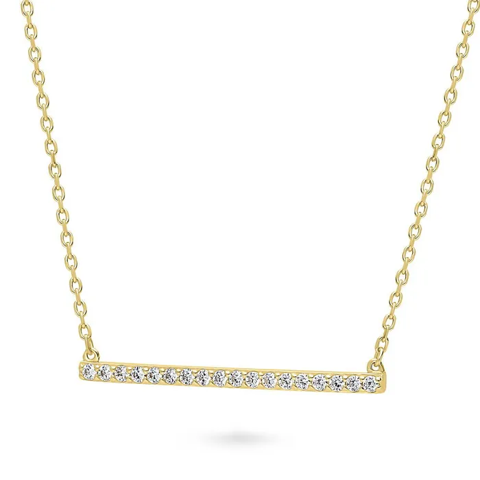Necklaces Bar CZ Pendant Necklace in Sterling Silver BERRICLE