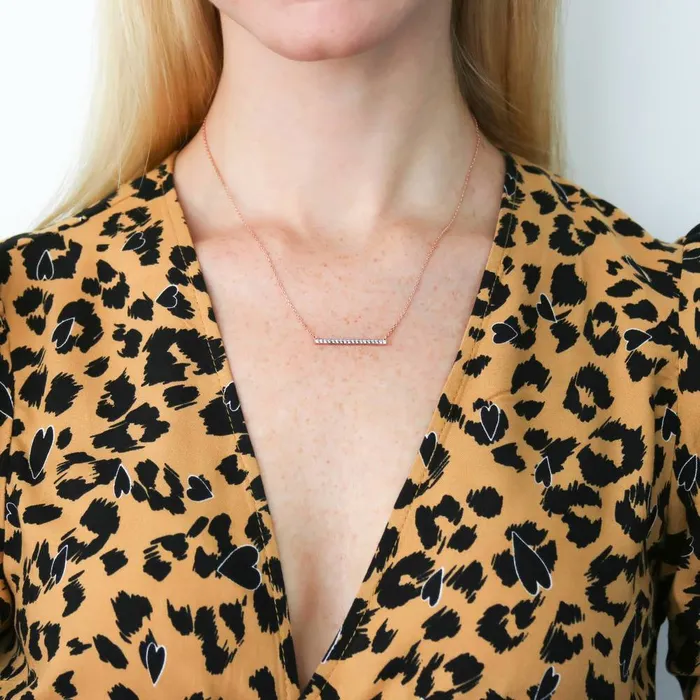Necklaces Bar CZ Pendant Necklace in Sterling Silver BERRICLE