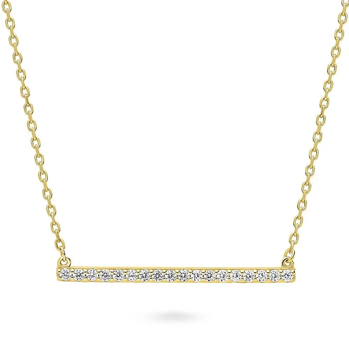 Necklaces Bar CZ Pendant Necklace in Sterling Silver BERRICLE