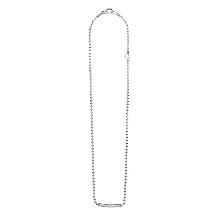 Necklaces Caviar Spark Small Station Diamond Beaded Necklace Lagos Necklaces Caviar Spark Small Station Diamond Beaded Necklace Lagos